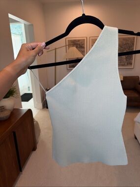 aritzia One-Shoulder Ribbed Tank Top